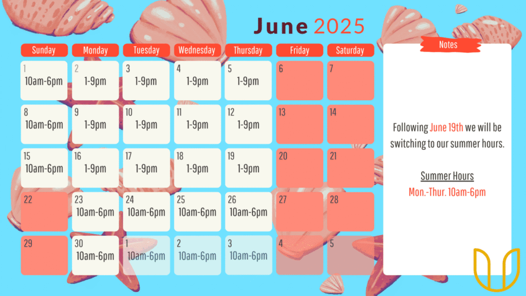 Our June calendar.